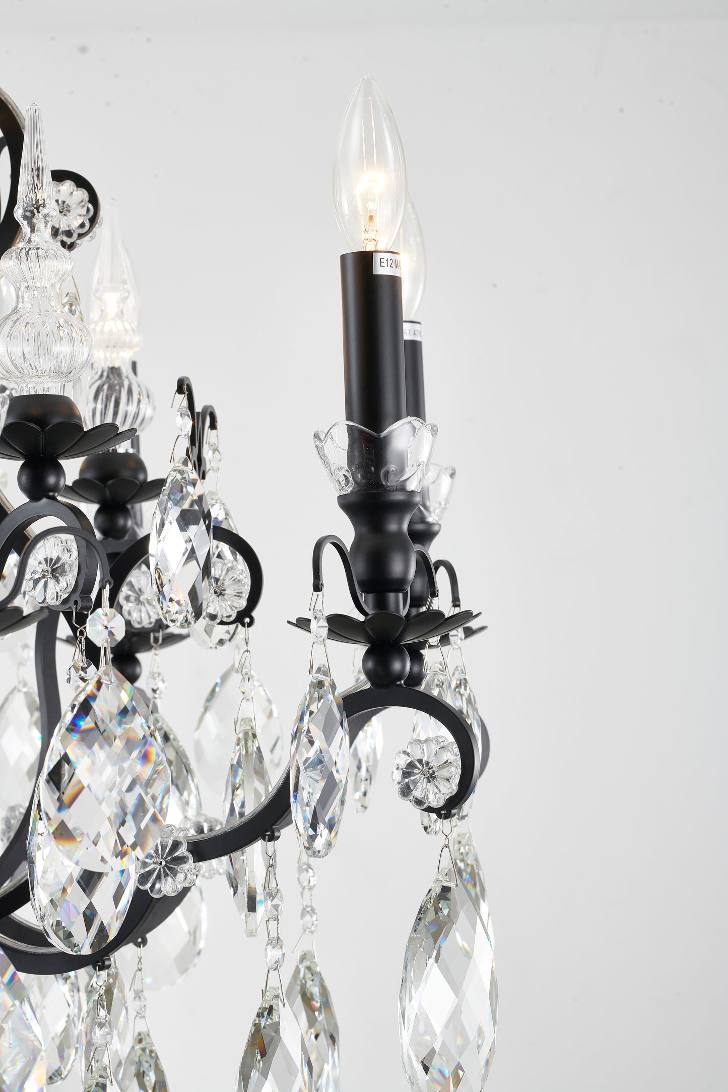 BET79C32BLK - Crown Chandelier