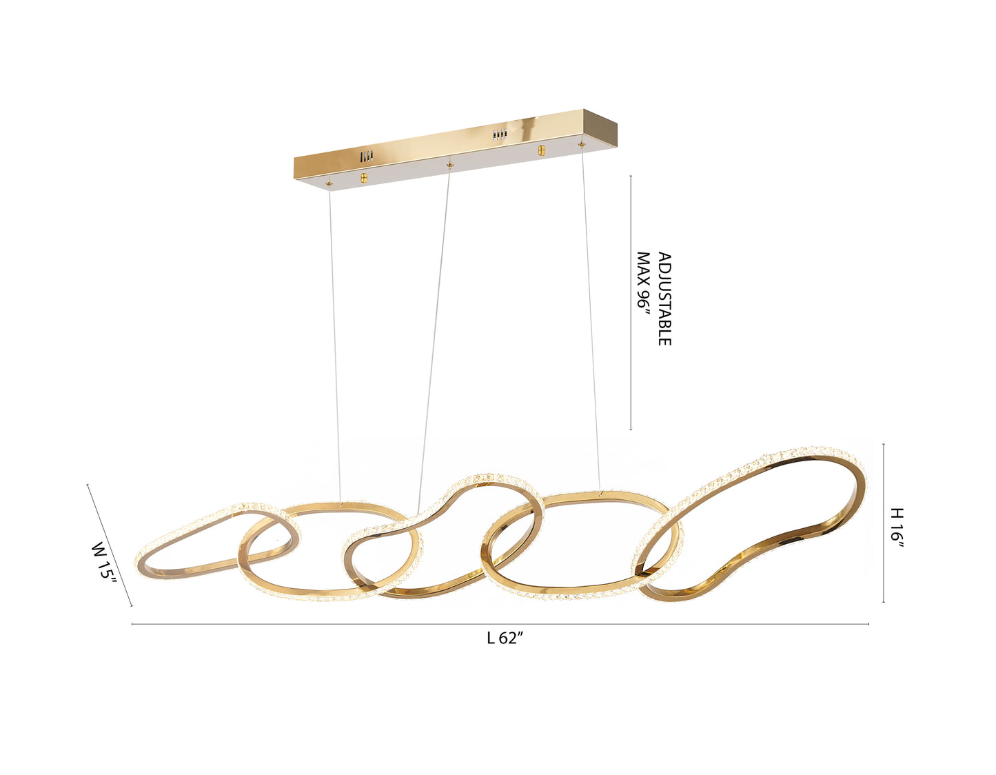 GL413C62CG - Crown Chandelier