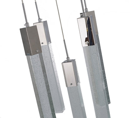 An angled studio shot highlighting the compact cluster of the five clear crystal elements against a white background.