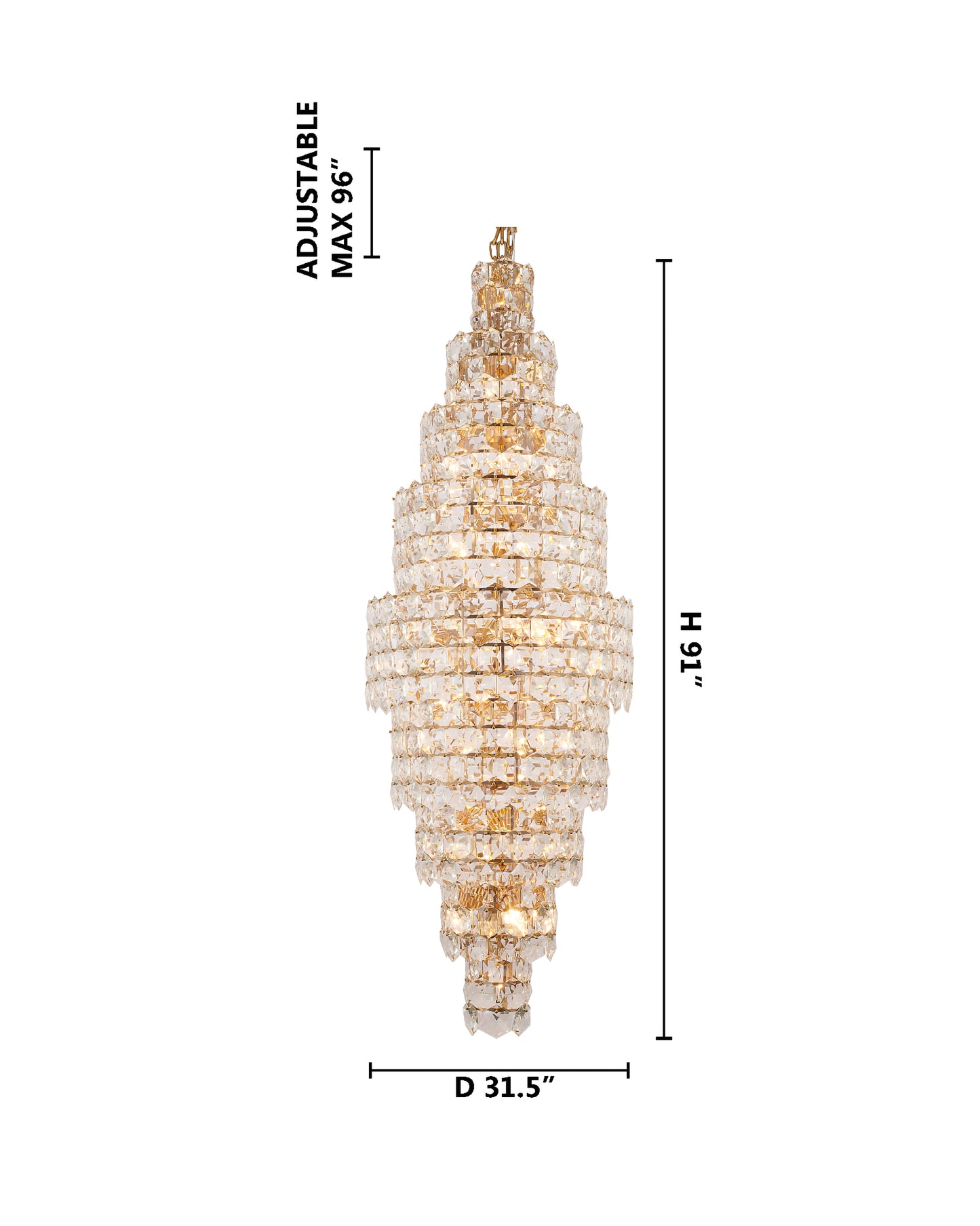 GL340C32BR - Crown Chandelier