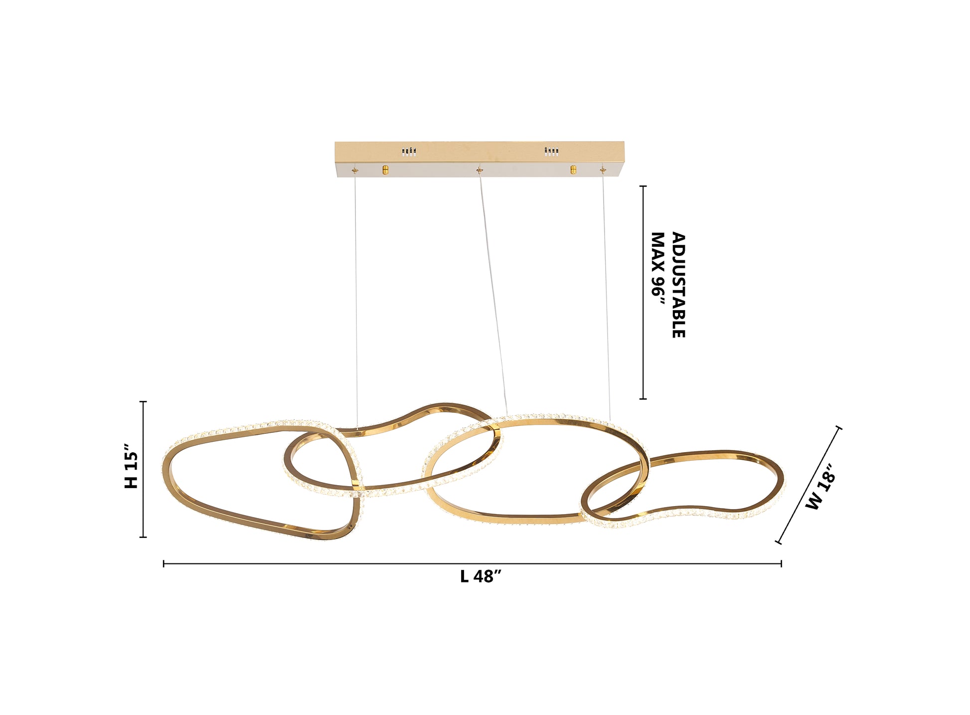 GL414C48CG - Crown Chandelier