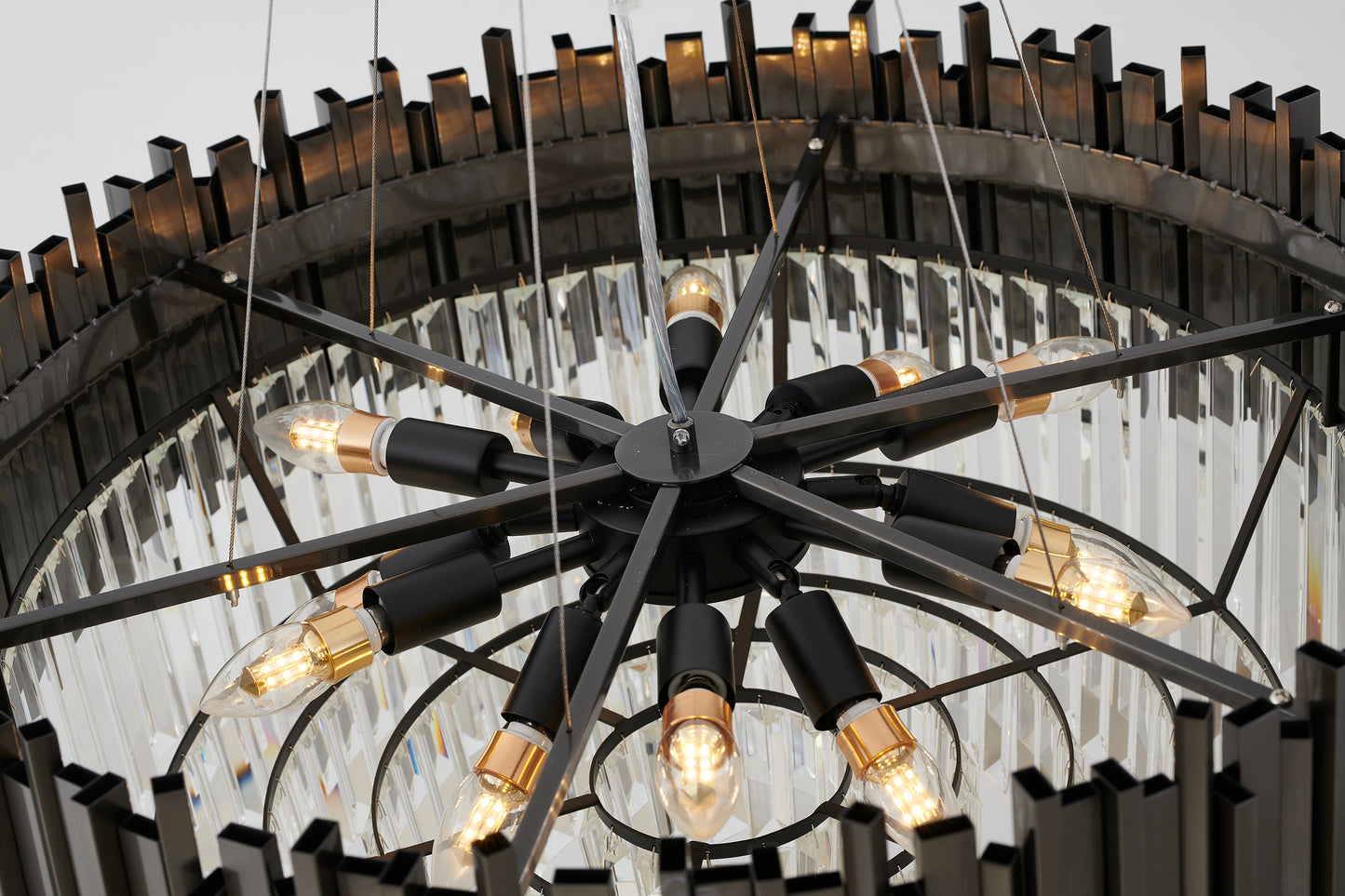 MU10C28BLK - Crown Chandelier