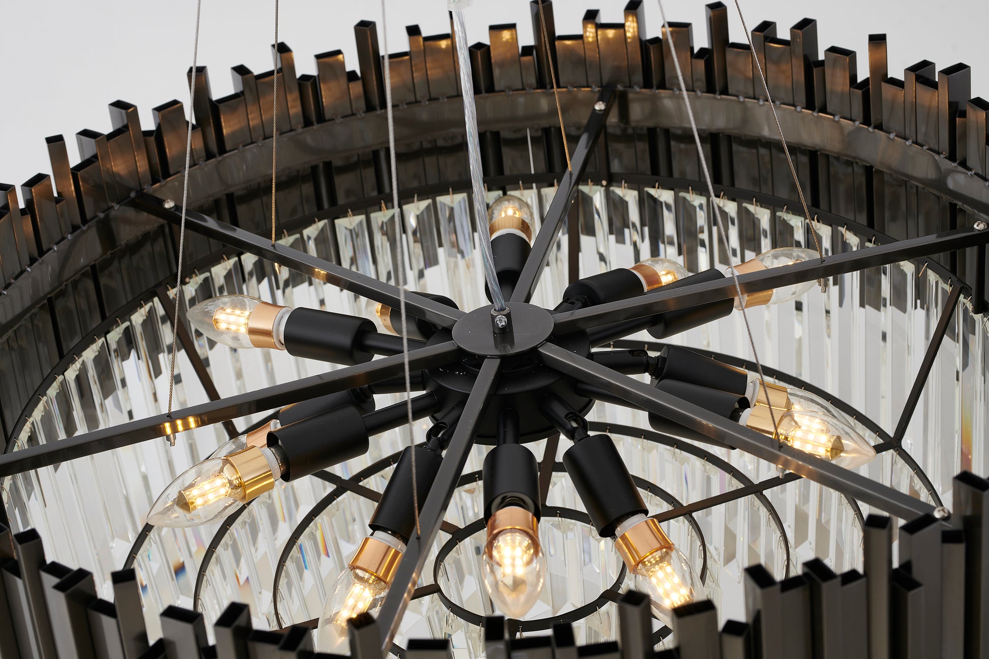 MU10C28BLK - Crown Chandelier