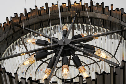 MU10C28BLK - Crown Chandelier
