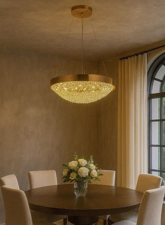25-Inch Copper Basket-Style Chandelier with Remote CCT Control: ZL26C25CO